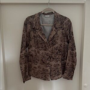 VILA Brown Patterned Blazer